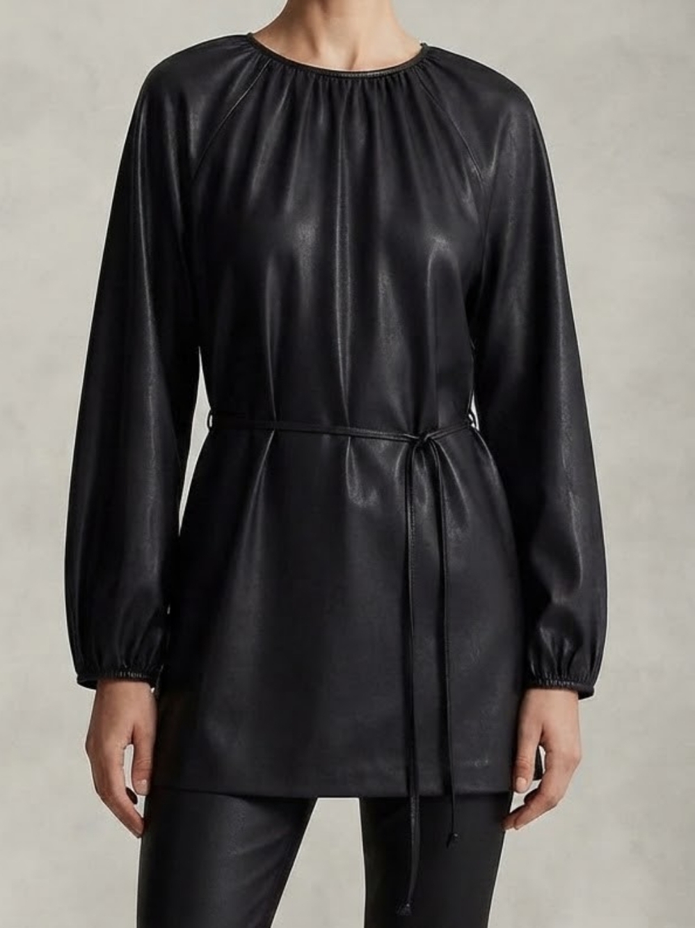 Halogen Black Long Sleeve Tunic Size Medium Like New